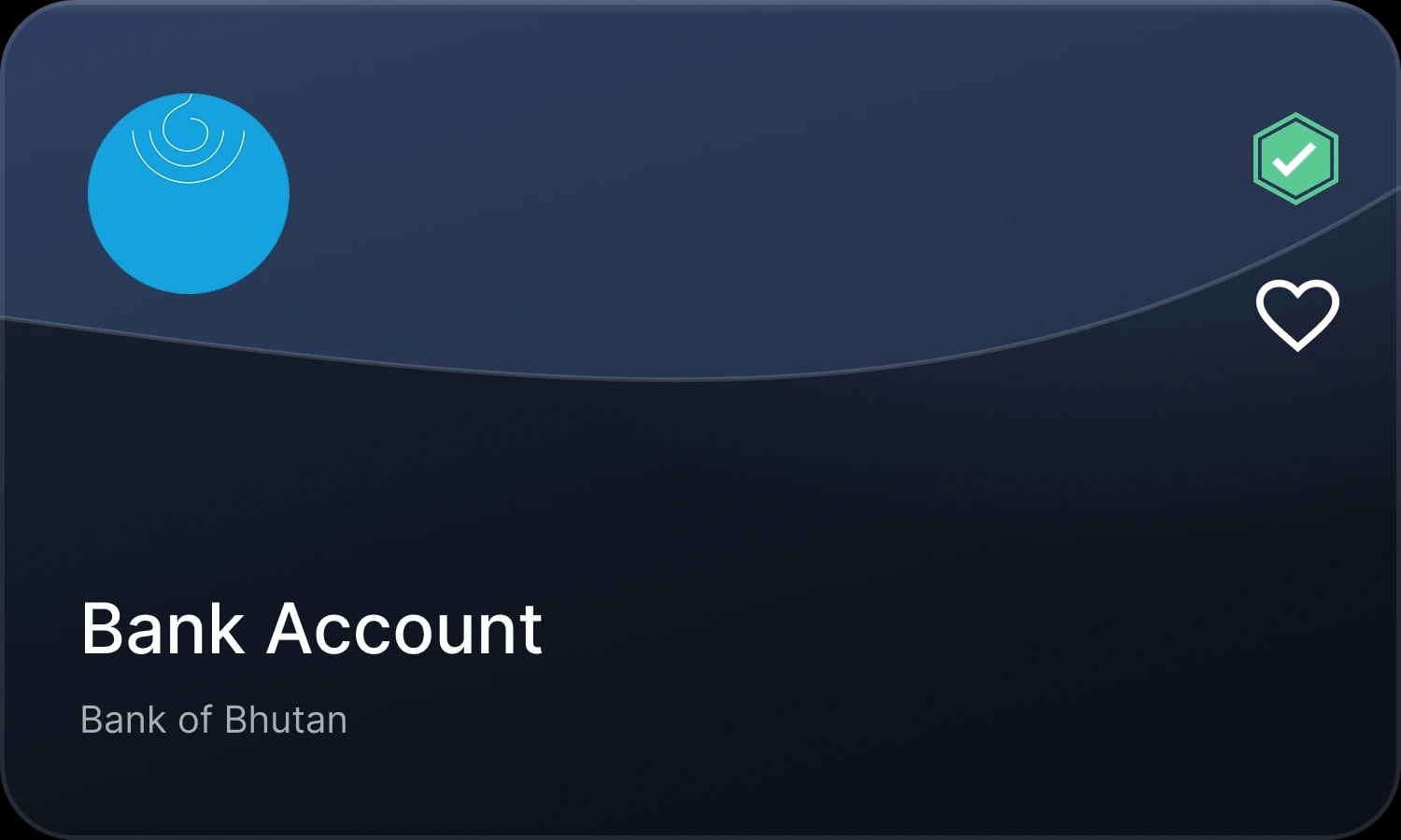Bank Account credential